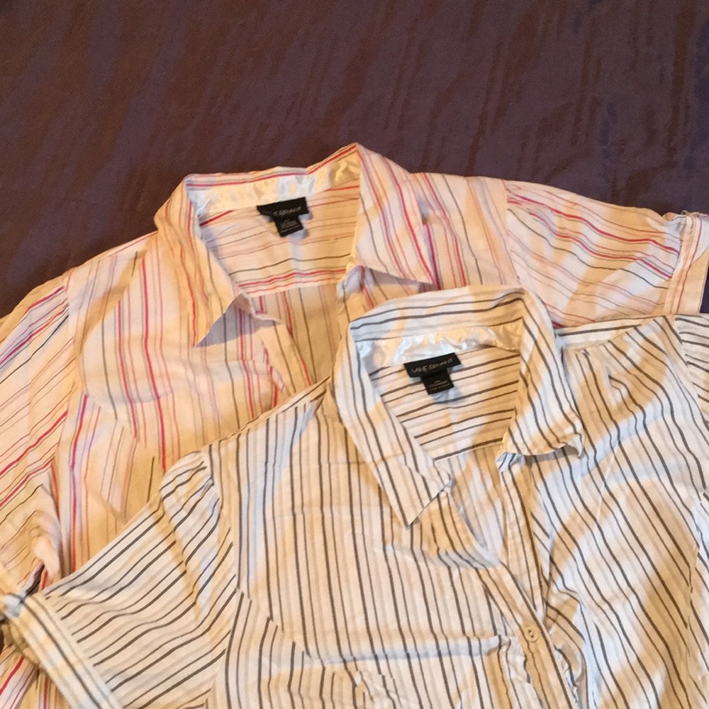 2 for 1 button downs. By Lane Bryant sz 28